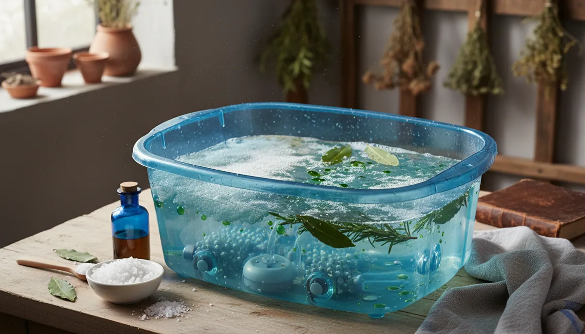 Bain de pieds pour pieds gonflés et jambes lourdes